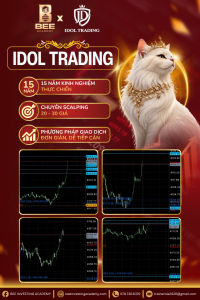 Banner giới thiệu hóa học Scalping 20-30 giá của Idol Trading hợp tác cùng Học viện BEE Academy với 15 năm kinh nghiệm thực chiến.